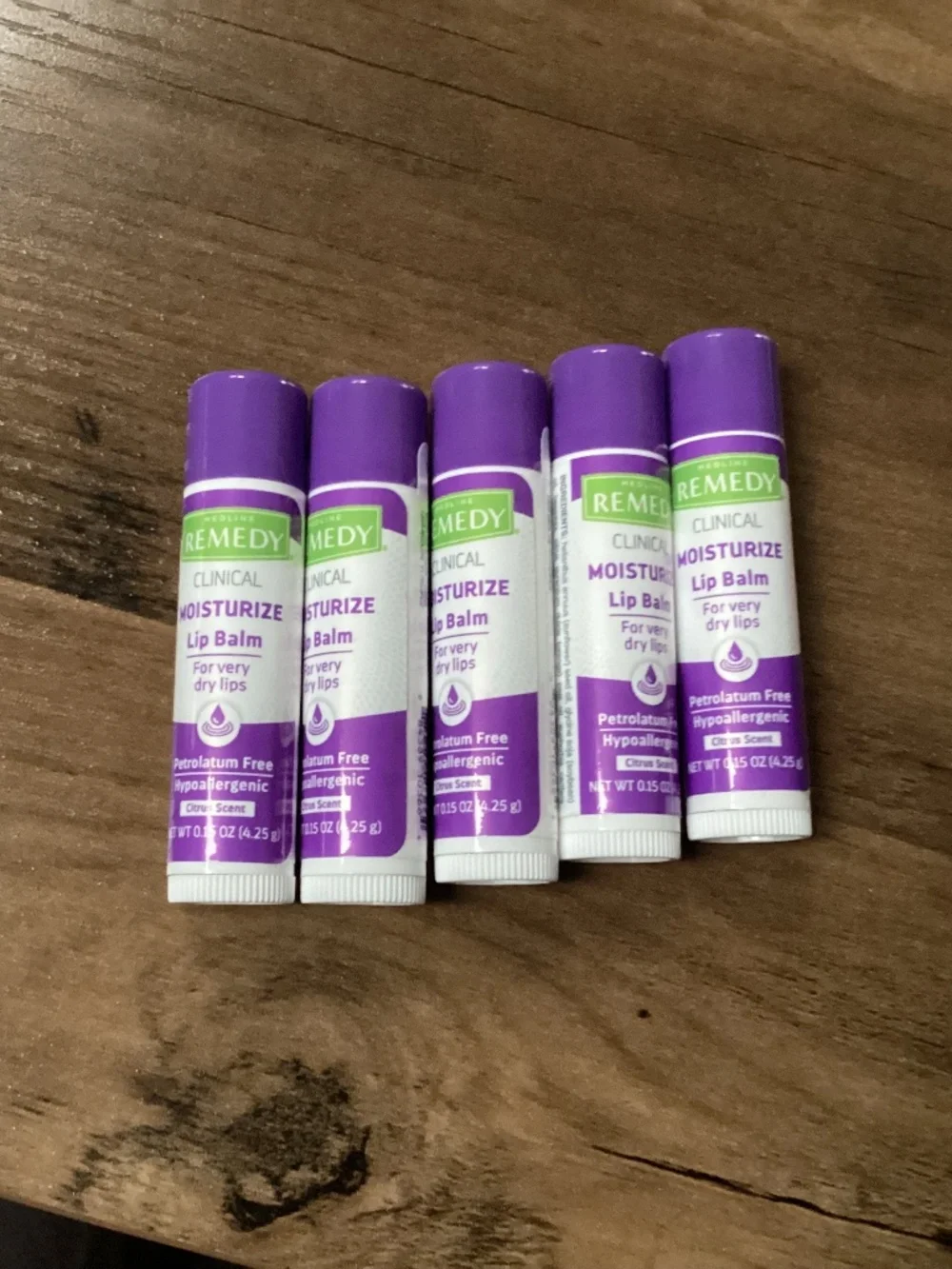 Medline Remedy Clinical Moisturize Lip Balm Citrus Scent 5 Pack